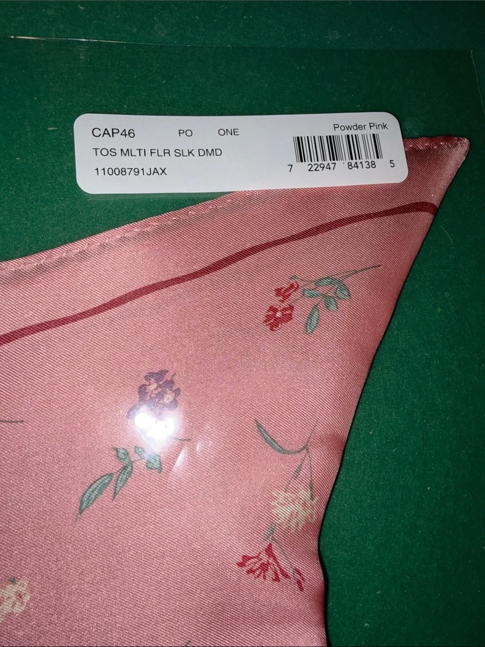 Coach Pink Floral Silk Scarf